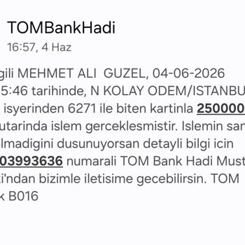 Tombank Ve Hadi Bank’ın Faizsiz 10 Taksit Kampanyasındaki Hesap Kapatma Ve Haksız Ek Ücret Talebi
