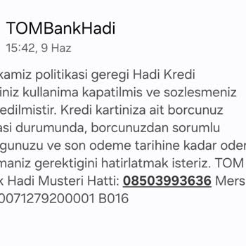 Tombank Ve Hadi Bank’ın Faizsiz 10 Taksit Kampanyasındaki Hesap Kapatma Ve Haksız Ek Ücret Talebi