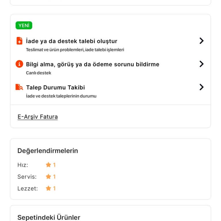 Teslim Edilmemiş Sipariş İçin 1.696,00 TL İadesi Talebi