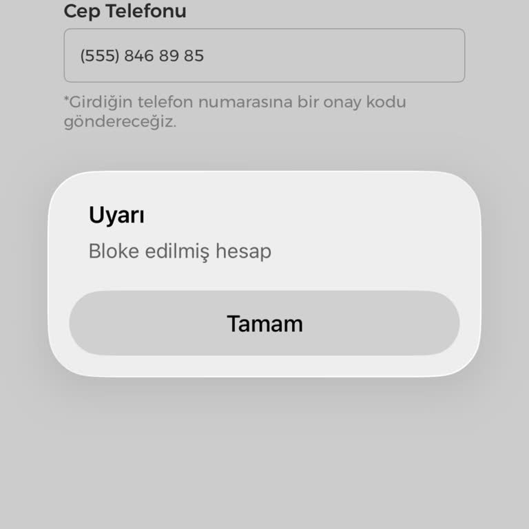 Açıklama Olmadan Hesabım Bloke Edildi