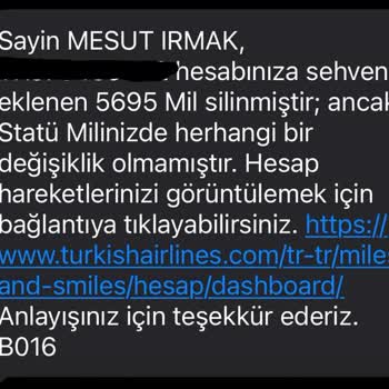 Mükerrer Ödeme Gerekçesiyle Açıklamasız Mil Kesintisi Ve İletişimsizlik