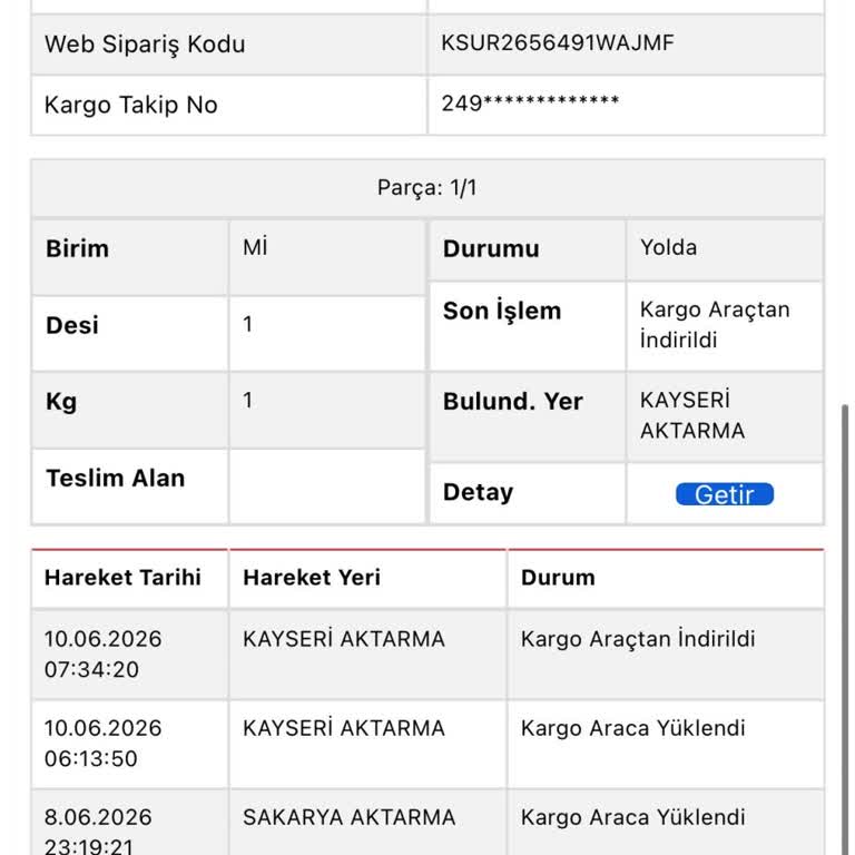 Kargonun Takip Bilgilerindeki Tutarsızlık Ve Kaybolma Şüphesi