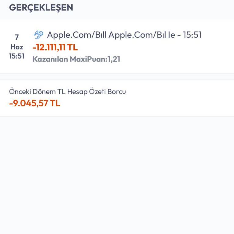 Apple.com Üzerinden İzinsiz 12.111,11 TL İş Bankası Kredi Kartı İşlemi İptali ve İadesi Talebi