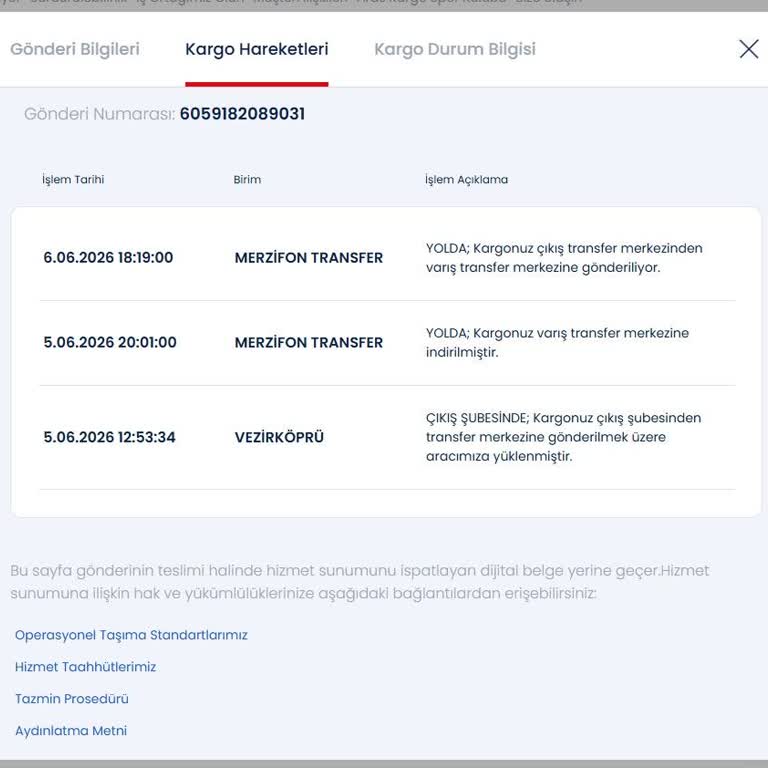 Aras Kargo Çocuk Kıyafeti Teslim Edilmedi, Takip Sisteminde Hareketsiz