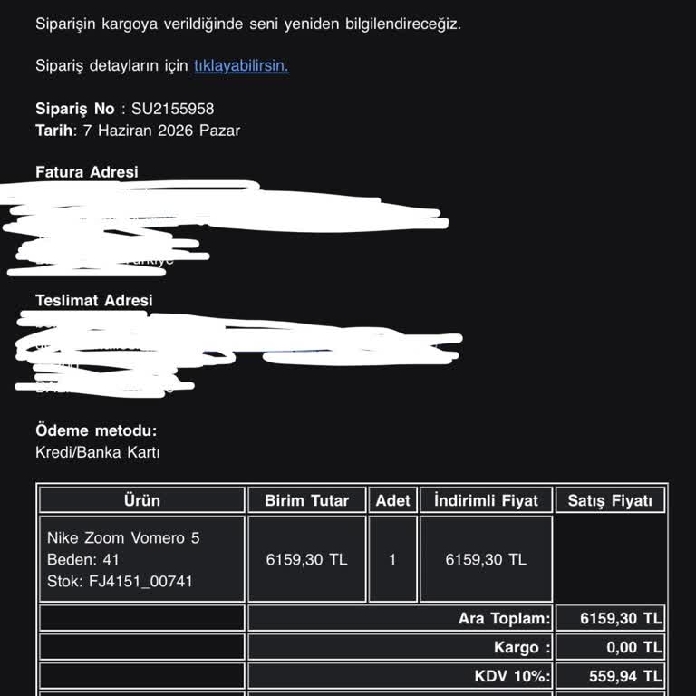 Sneaks Up'ta Sipariş Görünmüyor Ve Kargoya Verilmiyor