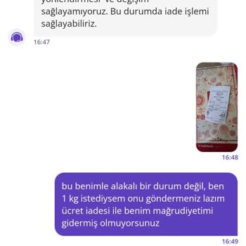 Getir'den Tatlıbak Siparişinde Yarım Kilo Eksik Ve İade Sorunu