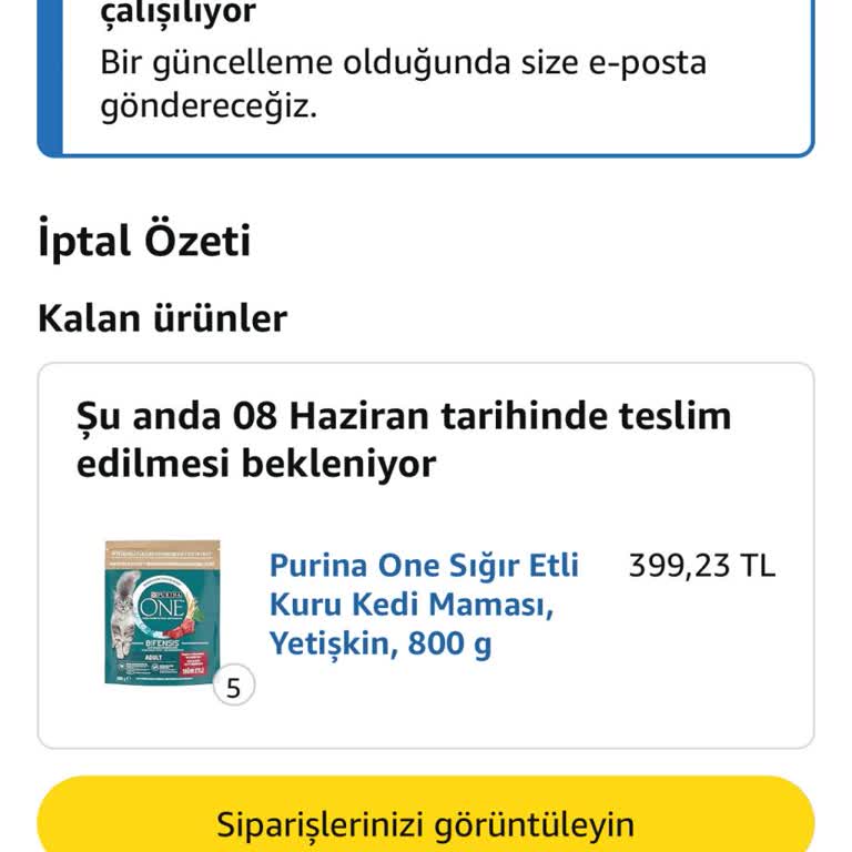 Amazon Siparişimin Teslim Edilmemesi Ve İade Yapılmaması