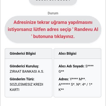 Kuryenet Teslimatını Yanıltıyor, Kartım Henüz Ulaşmadı