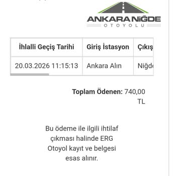Erg Otoyol’da Düzenli Ödemelerime Rağmen Haksız Borçlandırma Ve İcra Takibi