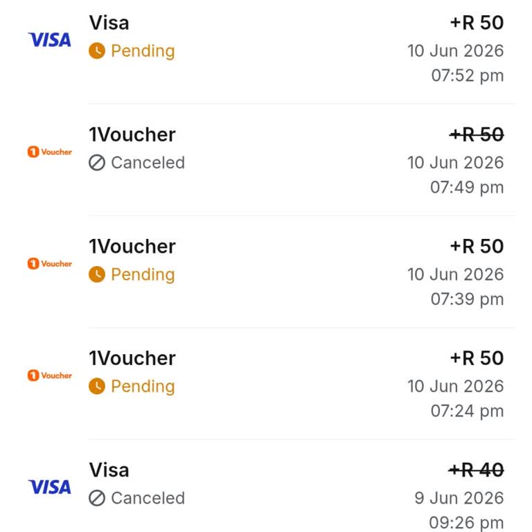 My Voucher Not Reflecting