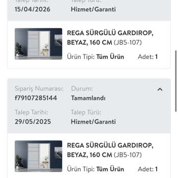 Vivens'ten Alınan Dolapta Ray Sistemi Arızası Ve Garantili Çözüm Talebi