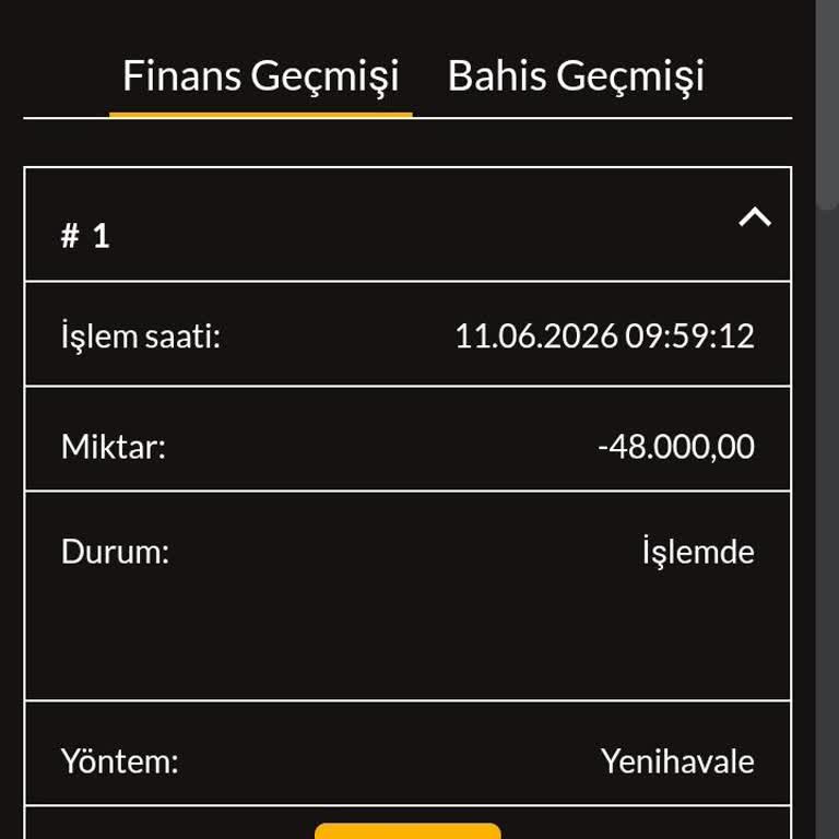 48.000 TL Para Çekim Talebinin Uzun Süre İşlemde Kalması