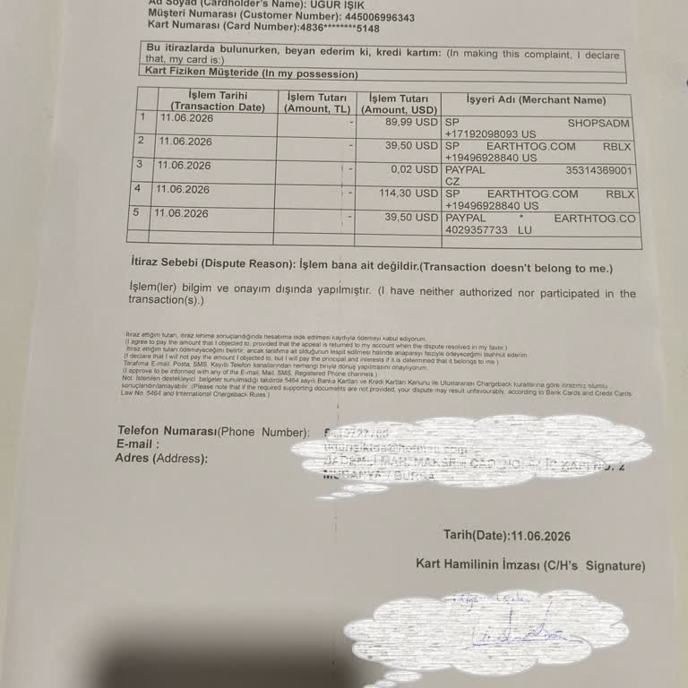 VakıfBank Güvenlik Zafiyeti Nedeniyle İzinsiz Yurt Dışı İşlemler Ve Hızlı İade Talebi