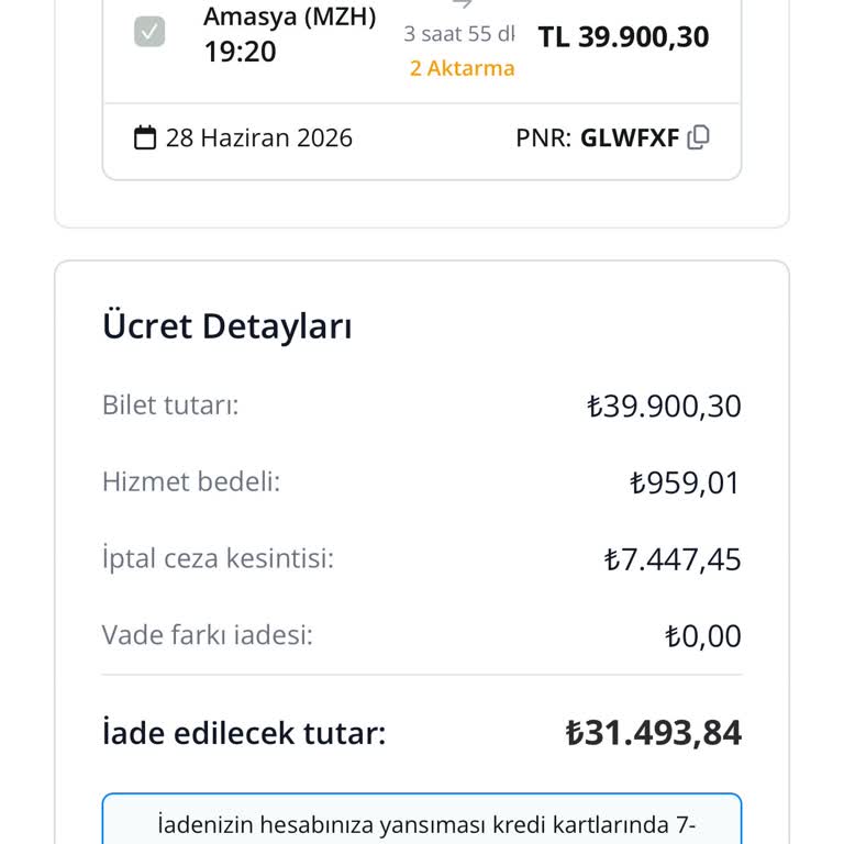 Enuygun.com Bilet İadesinde Şeffaf Olmayan Açıklamalar Ve Değişen Tutarlar