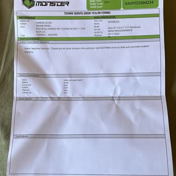 Garantisi Biten Monster Laptopta Çift Anakart Arızası Ve 17 Bin TL Tamir Talebi