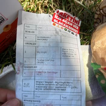 Burger King Şubesinde Eksik Sipariş Ve Notların Göz Ardı Edilmesi