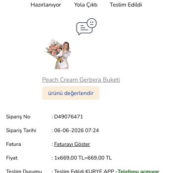 Taze Çiçek Yanlış Renkli Ve Küçük Buket Gönderdi, Tam İade Talebi