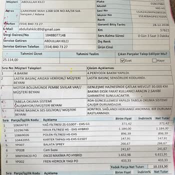 Yetkili Servisin Çelişkili Bilgilendirmesi Garanti Haklarımı İhlal Etti Ve 20 Bin TL Zarar Verdi