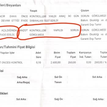 Yakıt Kaçağı Ve Güvenlik Riski Nedeniyle Yetkili Serviste Yetersiz İnceleme