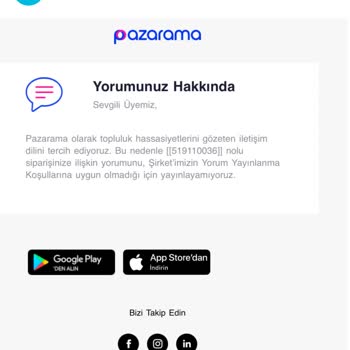 Pazarama Sipariş Kargoya Verilmedi Ve Yorum Yayımlanmadı