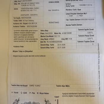 Yeni Honda Dio 110'da Tekrarlayan Akü Sorunu Ve Garanti Dışı Reddi