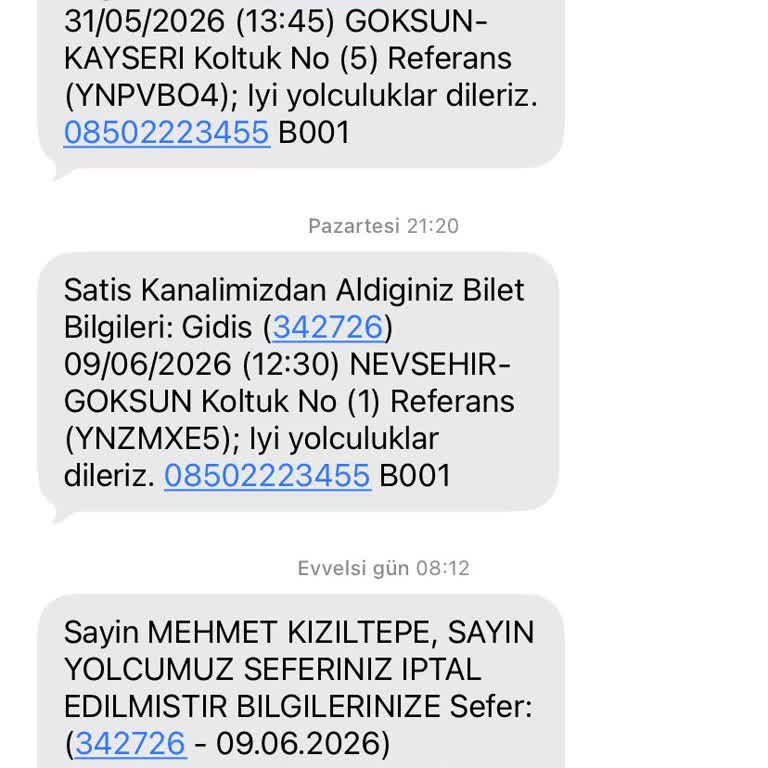 İptal Edilen Otobüs Biletinin İadesi İçin Cevapsız İletişim Ve Mağduriyet