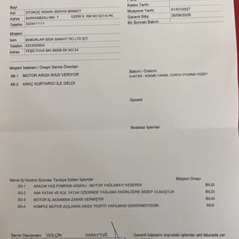 Garanti Kapsamında Altın Bakım Yanıltması Ve Motor Arızasıyla 350 Bin TL Masraf