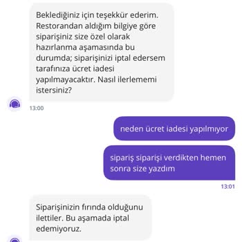 Yanlış Sipariş İptali Reddi Ve Ücret İadesi Talebi