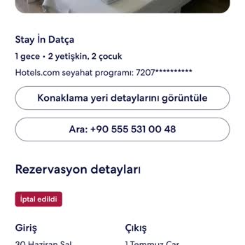 Hotels.com’da İptal Sonrası İade Reddi Ve Müşteri Hizmetleri Sorunu