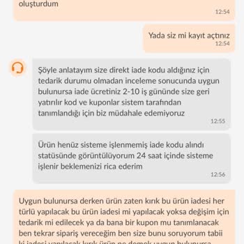 Kırık Ürün Ve Destek Sorunları Nedeniyle Yeniden Gönderim Ve Kupon Talebi