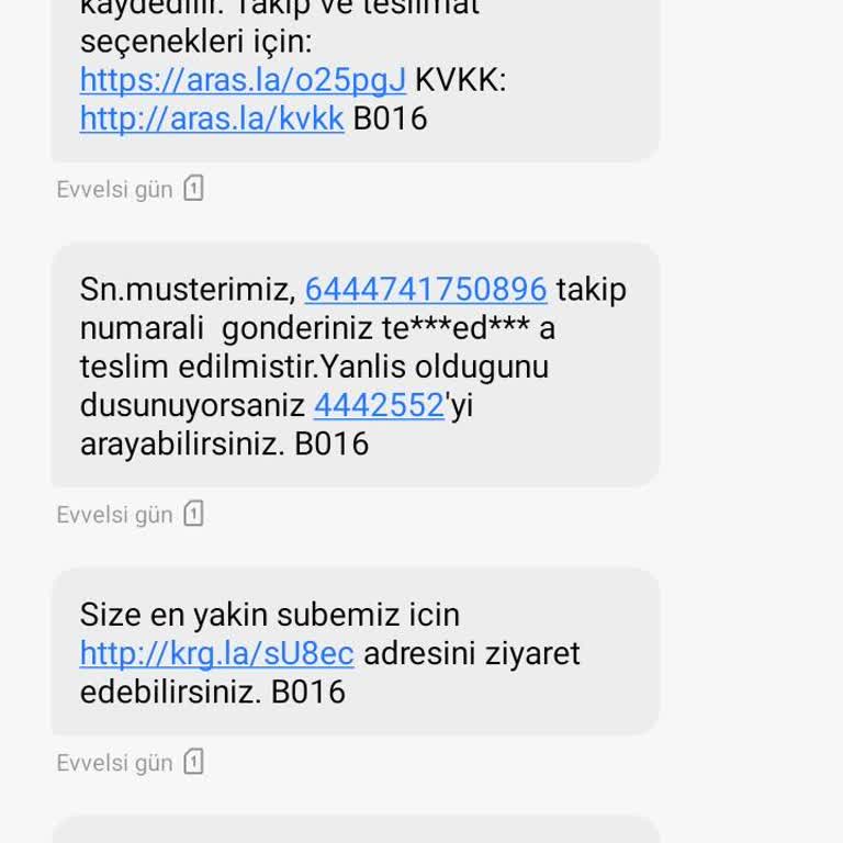 Aras Kargo'da Yanlış Teslim Bilgisi Ve Kayıp Paket