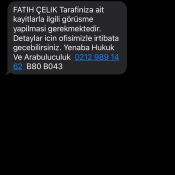 Kişisel Verilerimin İzinsiz Kullanıldığı Ve Dosya Olmadığına Rağmen Hukuki Süreç İddialı SMS