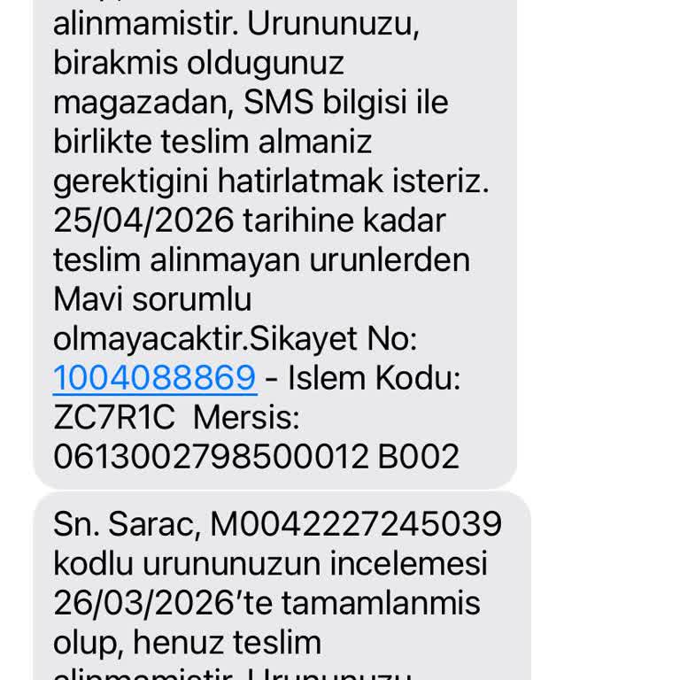 Mavi Jean Pantolonlarında Renk Atması Ve Yırtılma, Red Kararı Ve Geri Dönüş Yok