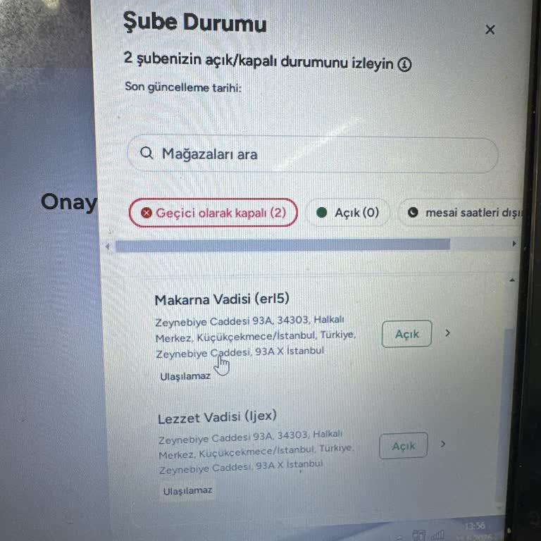 Şubelerim Kendiliğinden Kapalı Görünüyor Ve Ciro Kaybı Yaşıyorum