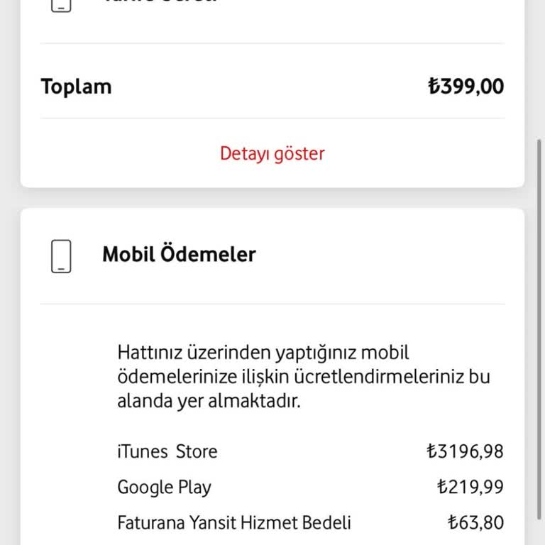Vodafone Hattıma İtunes Üzerinden İzinsiz Ücretlendirme