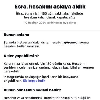 Instagram Blog Hesabım Yanlışlıkla Askıya Alındı Ve Hemen Açılmasını Talep Ediyorum