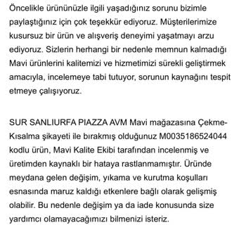 İlk Yıkamada Küçülen Ve Solan Kot Pantolon İçin Para İadesi Talebi