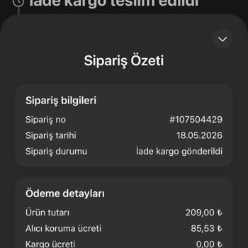 Gardrops'ta Üç Alışverişin İadesi 1.399 TL Bekliyor, Müşteri Destek Yanıtsız