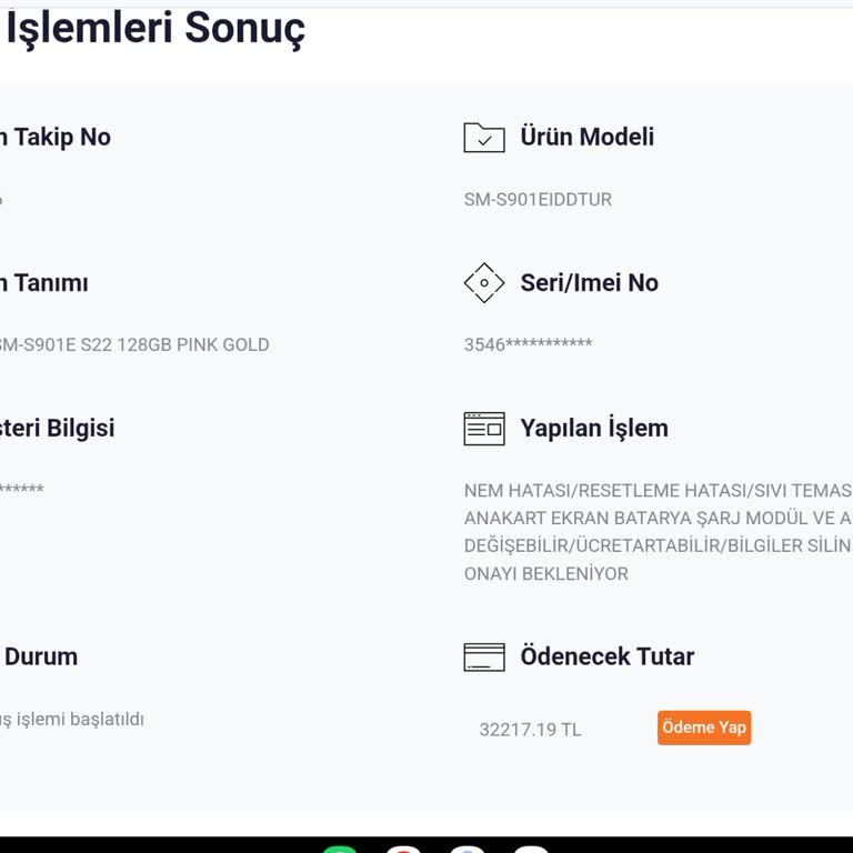 Destek Bilişim Suya Düşen Telefon İçin 32 Bin TL'lik Servis Ücreti Ve Veri Silme Tehdidi