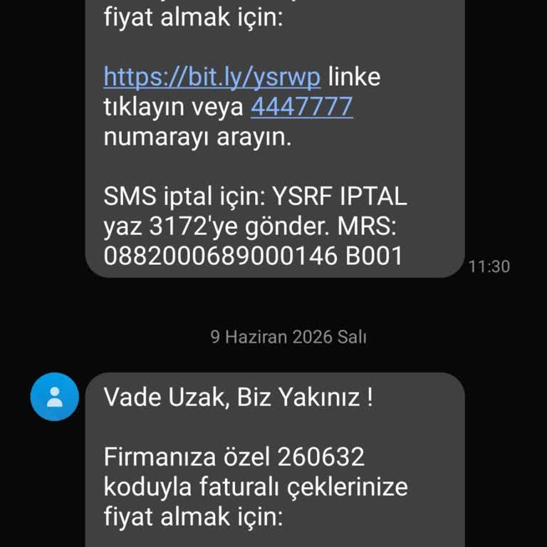 Yaşar Factoring’den İzinsiz Reklam SMS’leri Ve Veri Silme İsteği