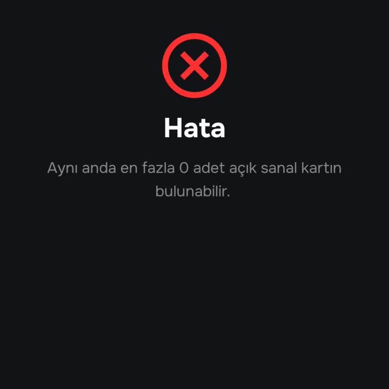 Papara Hesabımda Sanal Kart Oluşturulamıyor Ve Alışverişlerim Engellendi