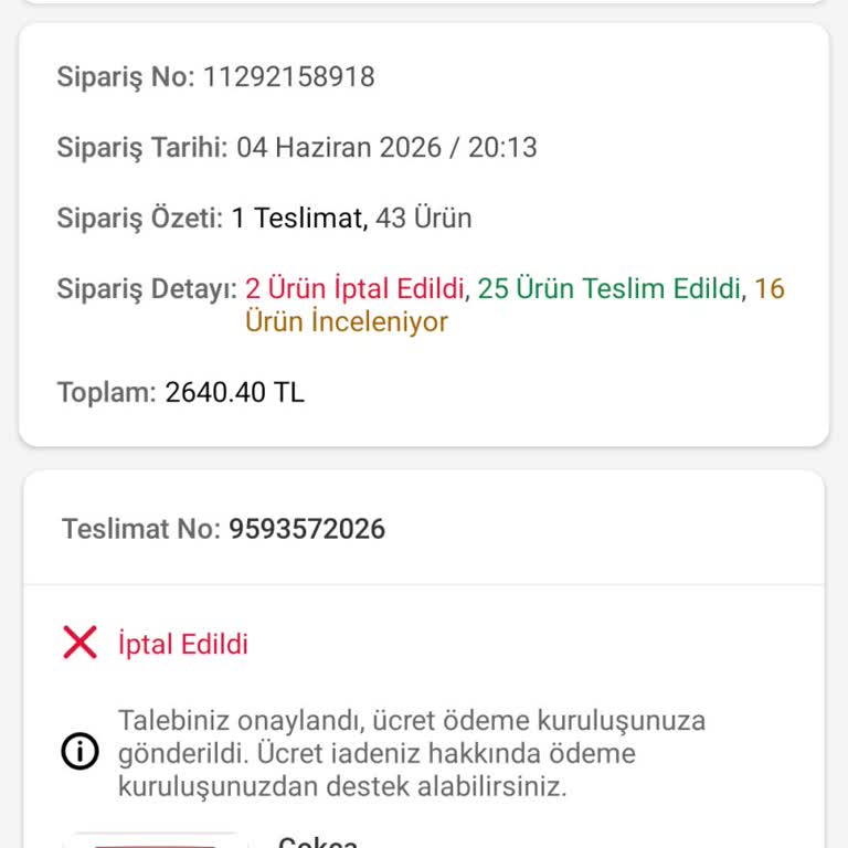 Eksik Ürün Teslimi Ve Geciken İade Sürecine Hızlı Çözüm İsteği