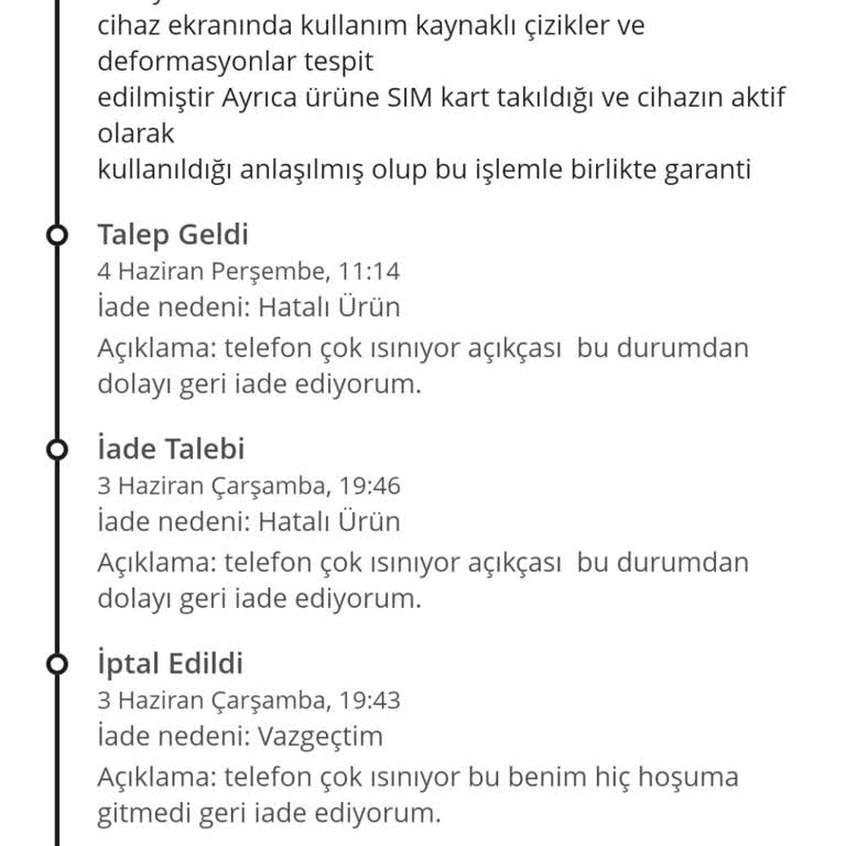 N11'de Isınan Telefonun İadesi Haksızca Reddedildi