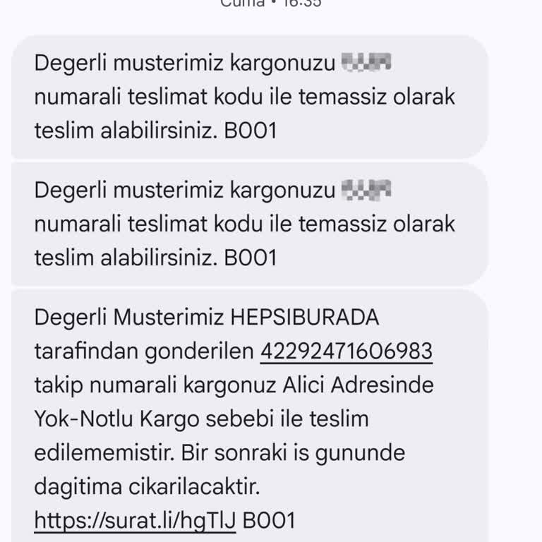 Sürat Kargo Bartın Merkez Şubesinden Teslimat Gecikmesi Ve Bilgi Eksikliği