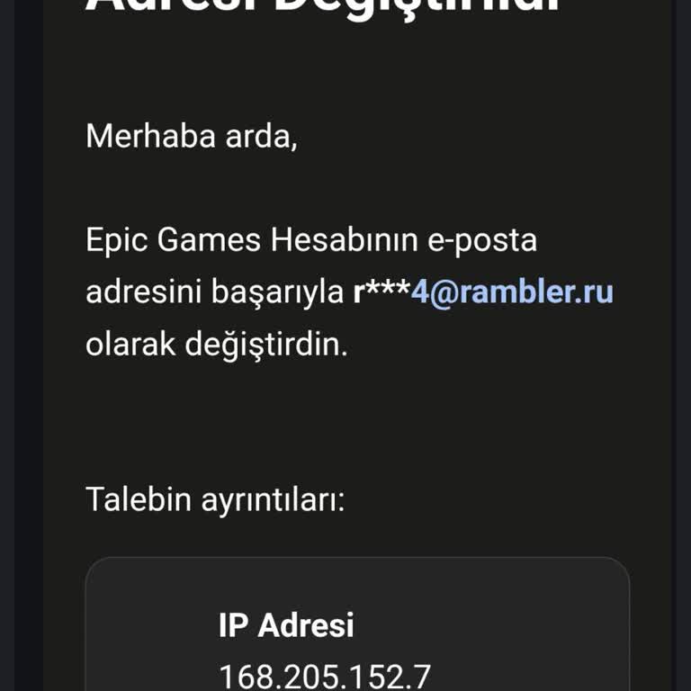 Epic Games Hesabıma İzinsiz Giriş Yapıldı, Şifre Değiştirildi Ve Destek Yok