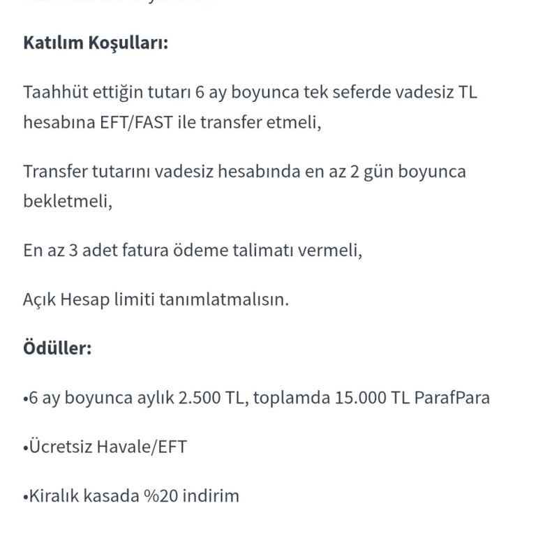 Halkbank Kampanya Şartlarını Yerine Getirdiğim Halde ParafPara Yüklenmedi