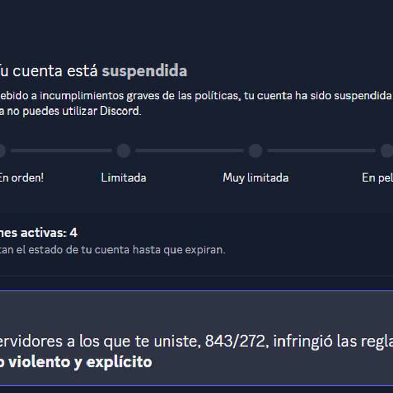 Bloqueo injusto de mi cuenta Discord, solicito revisión y reactivación