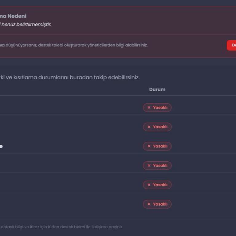 İtemsatis Destek Biriminin Yetersizliği Ve Hesabın Kısıtlanması