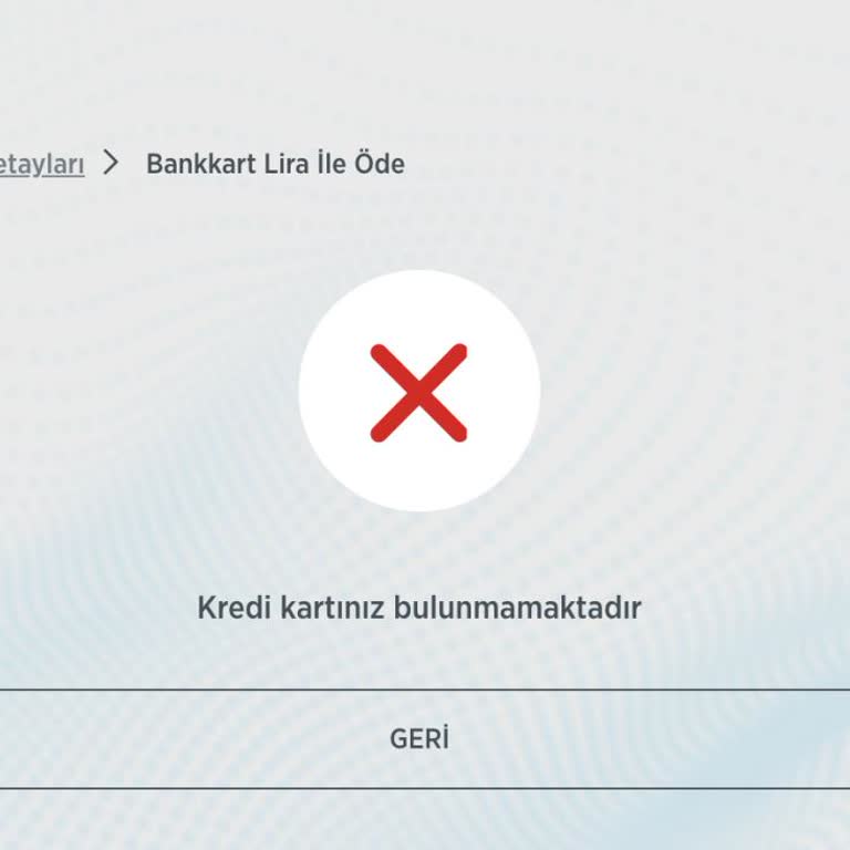 NFC İle Bankkart Lira İle Öde Özelliği Çalışmıyor