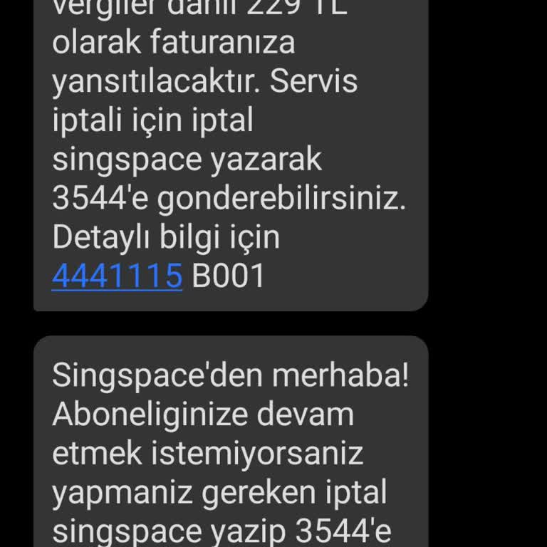 Türk Telekom İzinsiz Singspace Aboneliği Ve 229 TL Aylık Ücretin Geri Ödemesi